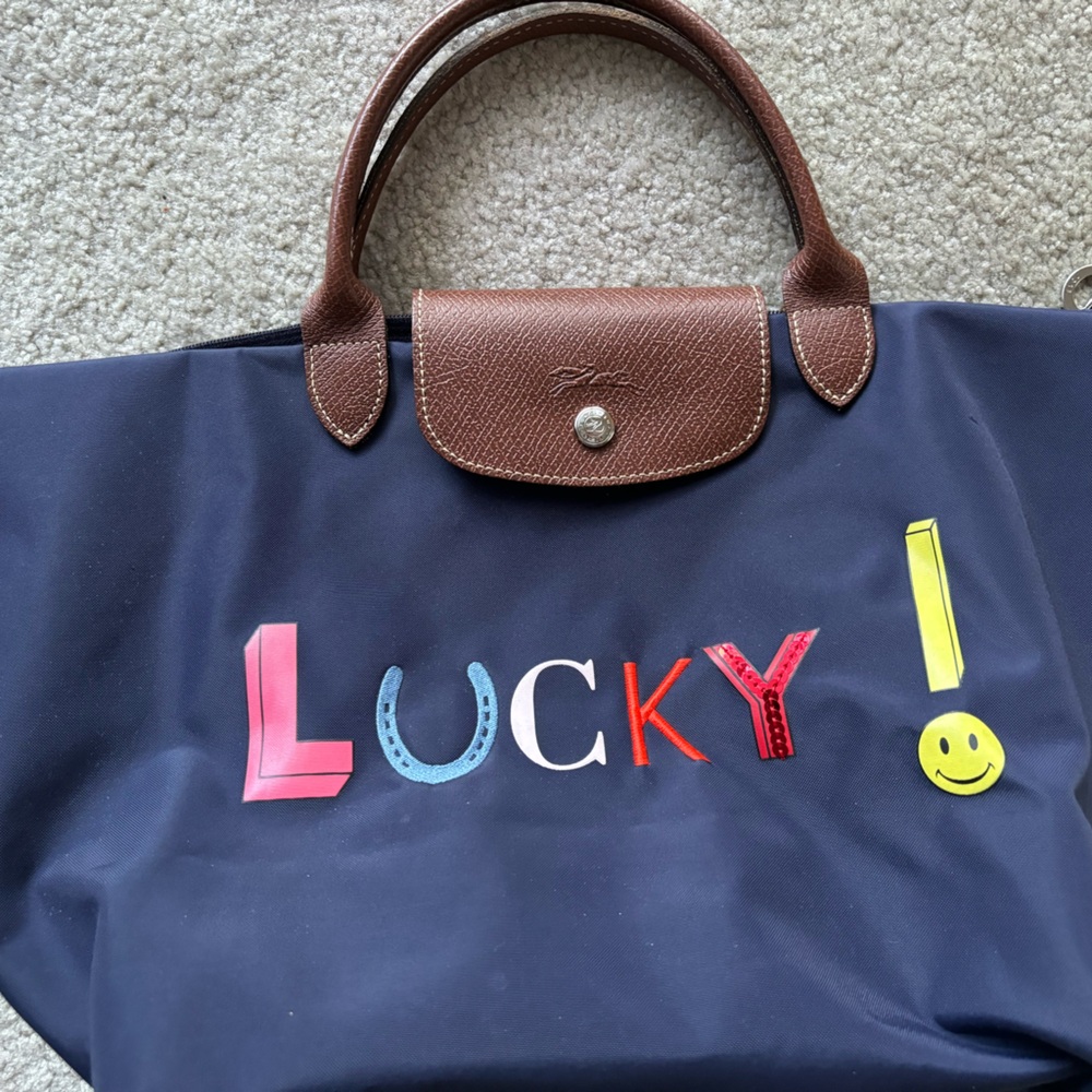 HTF LONGCHAMP Limited Edition Le Pliage LUCKY Medium Tote